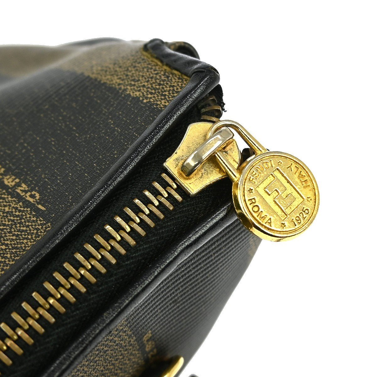 Fendi Vintage Pequin Convertible Zip Tote - Brandsamsara