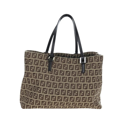 Fendi Vintage Shopping Tote Zucchino Canvas, Beige, Canvas, Shoulder Bag