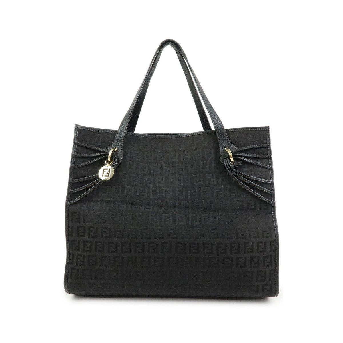Fendi Vintage Shopping Zucchino Canvas, Brown, Canvas, Tote Bag