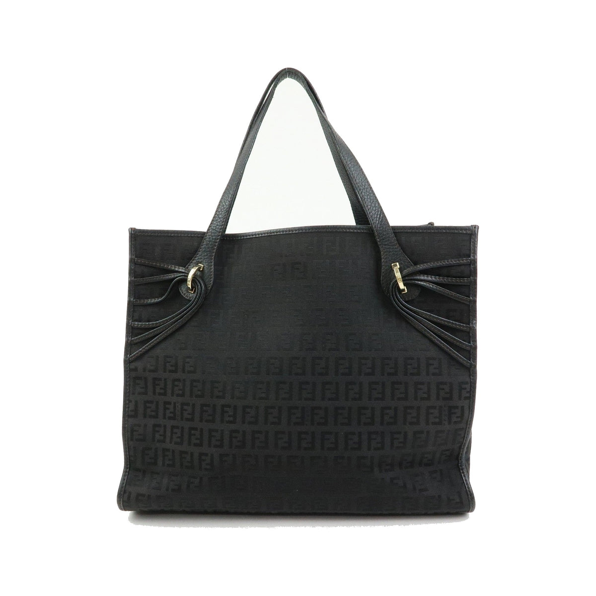 Fendi Vintage Shopping Zucchino Canvas, Brown, Canvas, Tote Bag