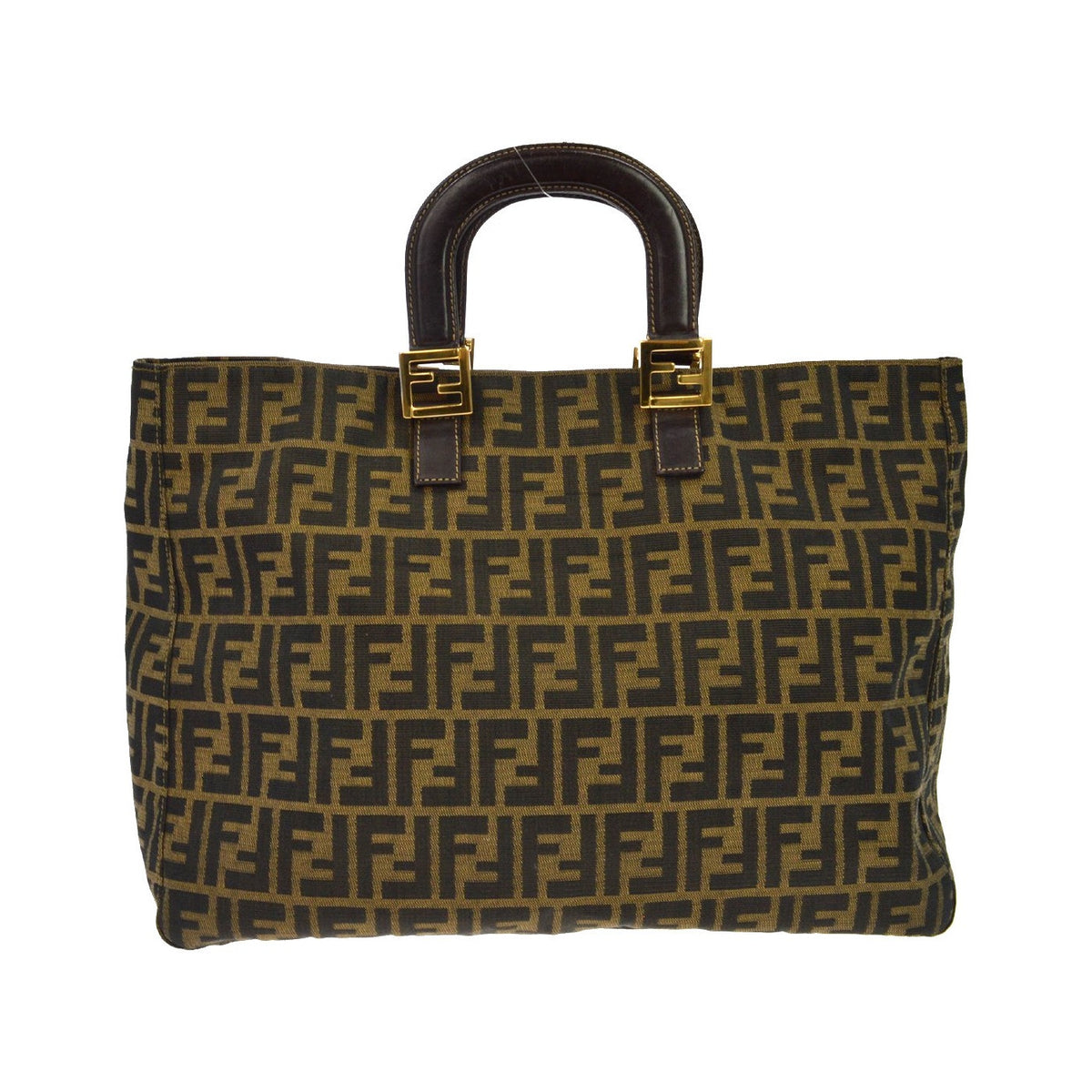Fendi Vintage Top Handle Zucca canvas, Brown, Canvas, Tote Bag