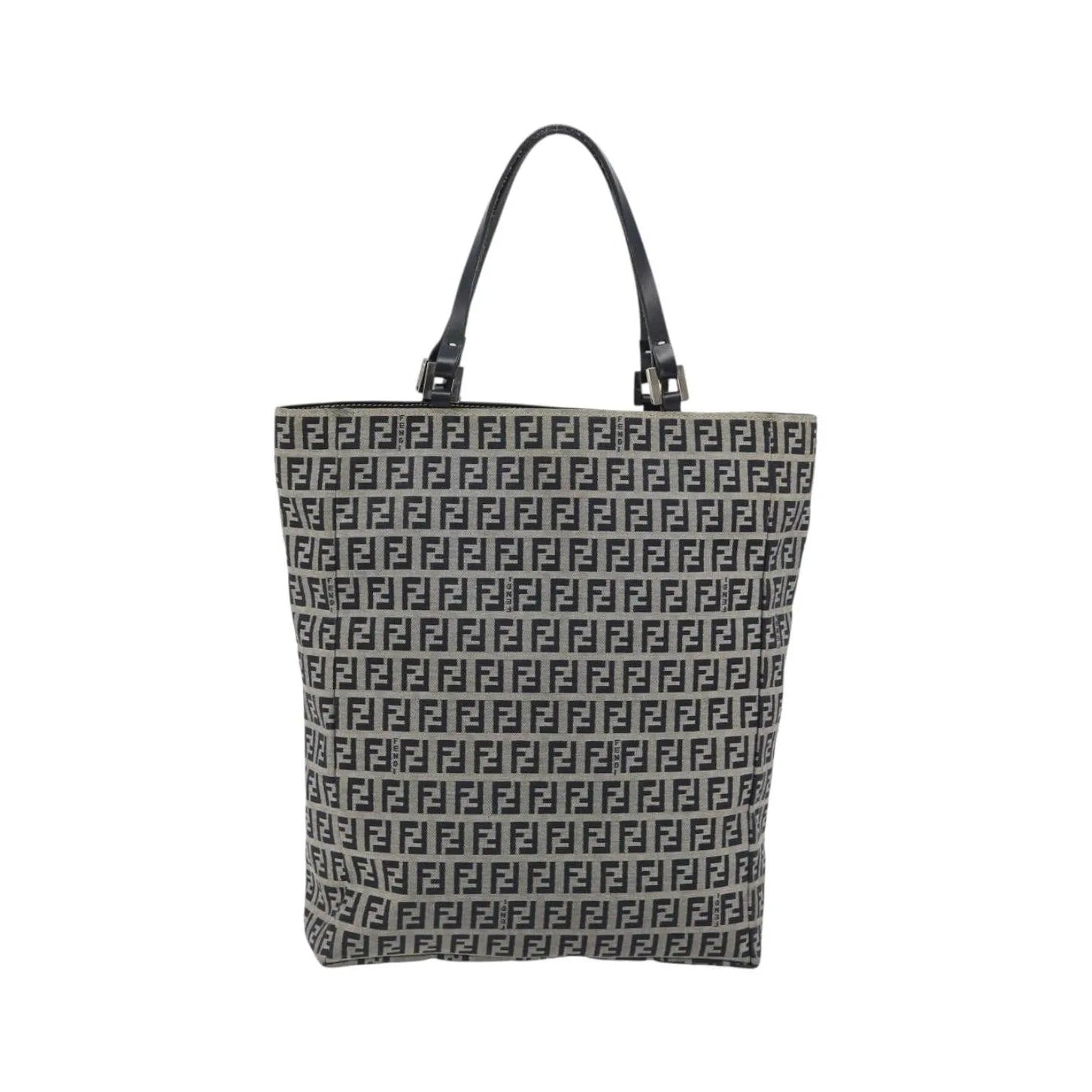 Fendi Vintage Tote Zucchino Canvas, Navy, Canvas, Tote Bag