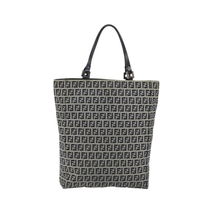 Fendi Vintage Tote Zucchino Canvas, Navy, Canvas, Tote Bag