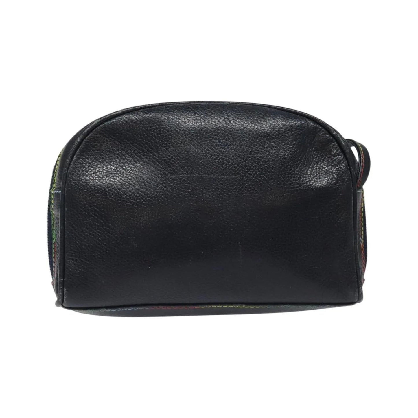 Fendi Vintage Zip Leather, Navy, Leather, Shoulder Bag