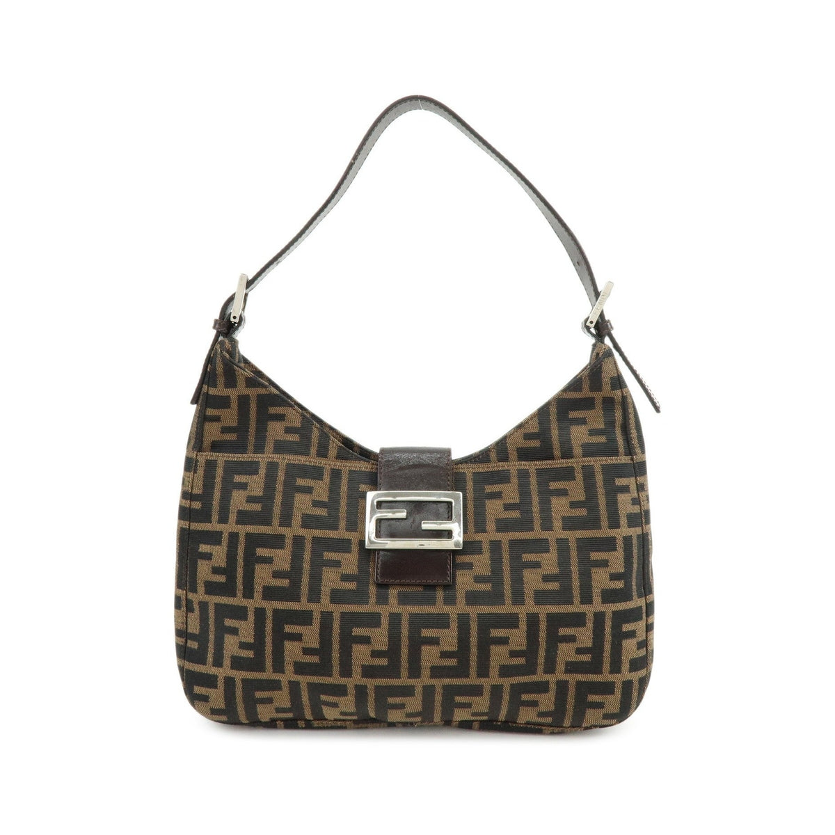 Fendi Vintage Zucca Canvas, Brown, Canvas, Tote Bag