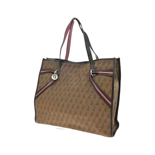 Fendi Vintage Zucchino Canvas, Brown, Canvas, Tote Bag