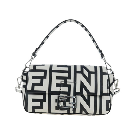 Fendi x Marc Jacobs Baguette NM Printed Leather, Black, Leather, Handbag