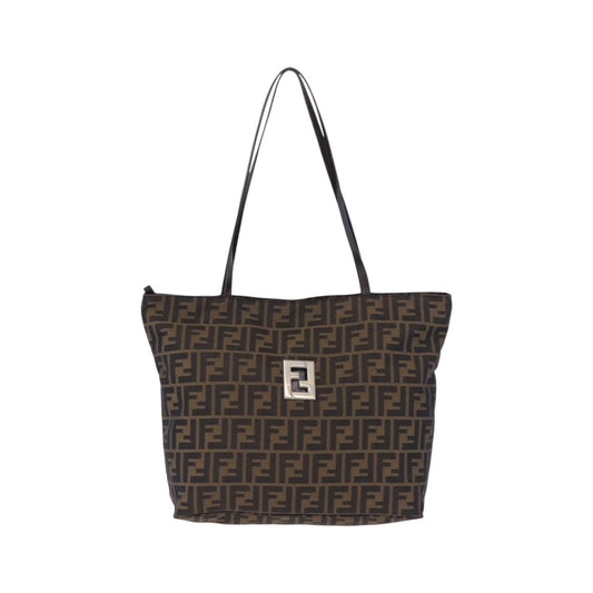 Fendi Zucca Canvas, Brown, Canvas, Tote Bag