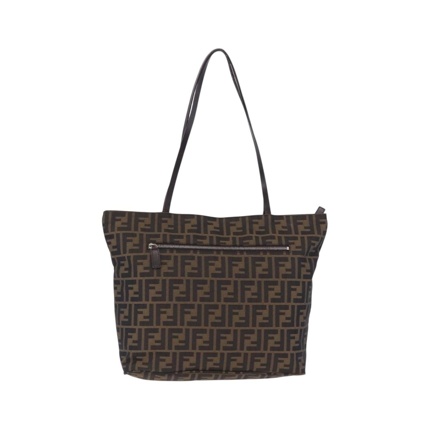 Fendi Zucca Canvas, Brown, Canvas, Tote Bag
