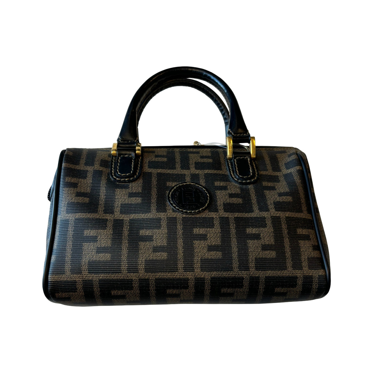 Fendi Zucca Canvas, Brown, Canvas, Handbag