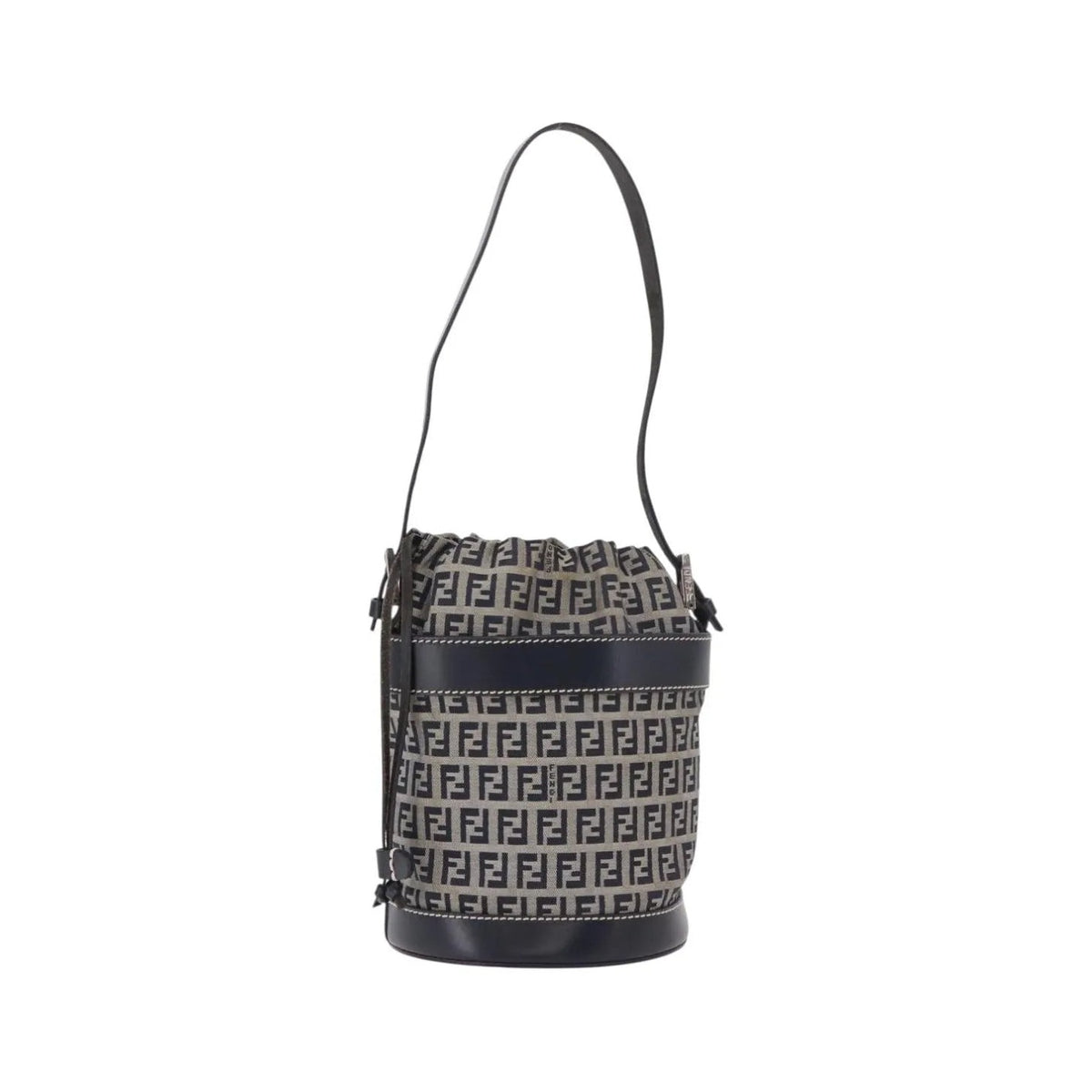 Fendi Zucchino Canvas, Navy, Canvas, Handbag