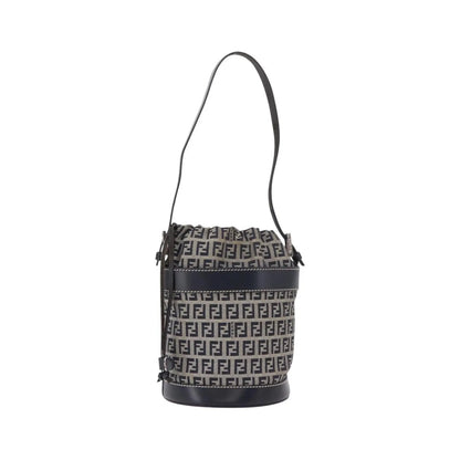 Fendi Zucchino Canvas, Navy, Canvas, Handbag