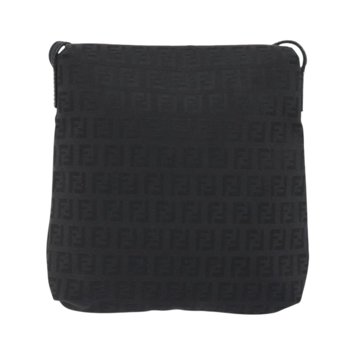 Fendi Zucchino Canvas, Black, Canvas, Handbag