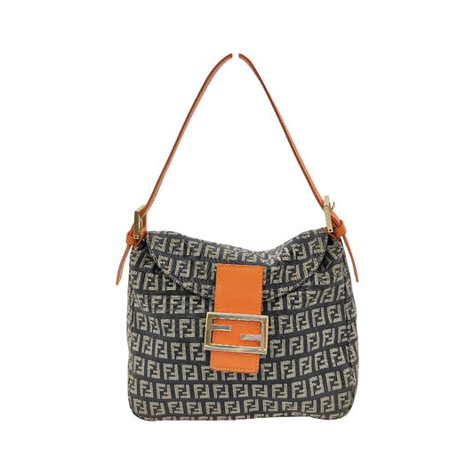 Fendi Zucchino Canvas Mamma Baguette canvas, Khaki, Canvas, Shoulder Bag