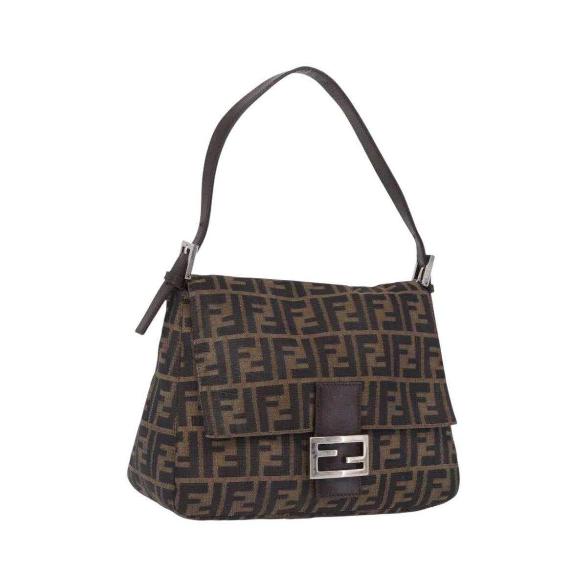 Fendi Zucchino Mamma Baguette Canvas, Multicolour, Canvas, Shoulder Bag