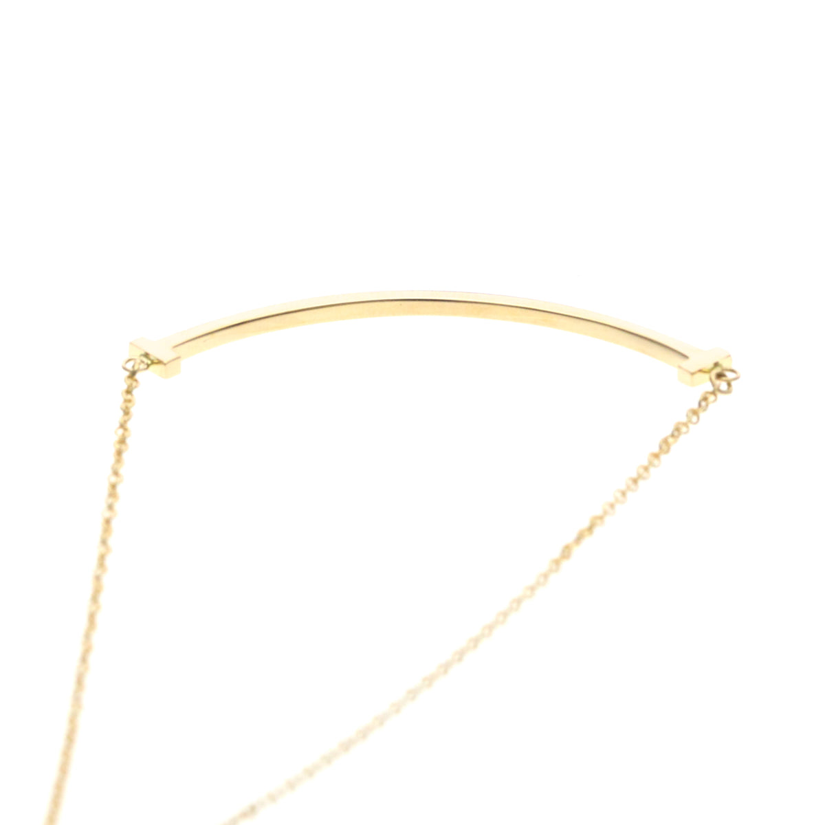 Tiffany & Co. T Smile Pendant 18K Yellow Gold, Gold, Pink Gold, Necklace