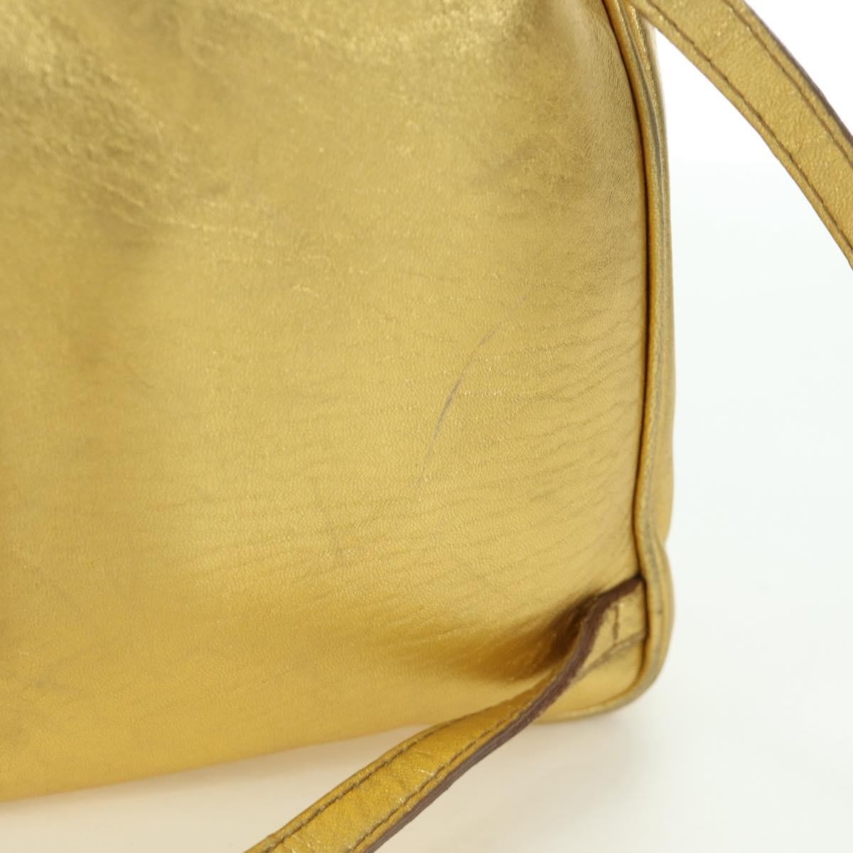 Bottega Veneta Backpack Leather with Intrecciato, Gold, Leather, Backpack