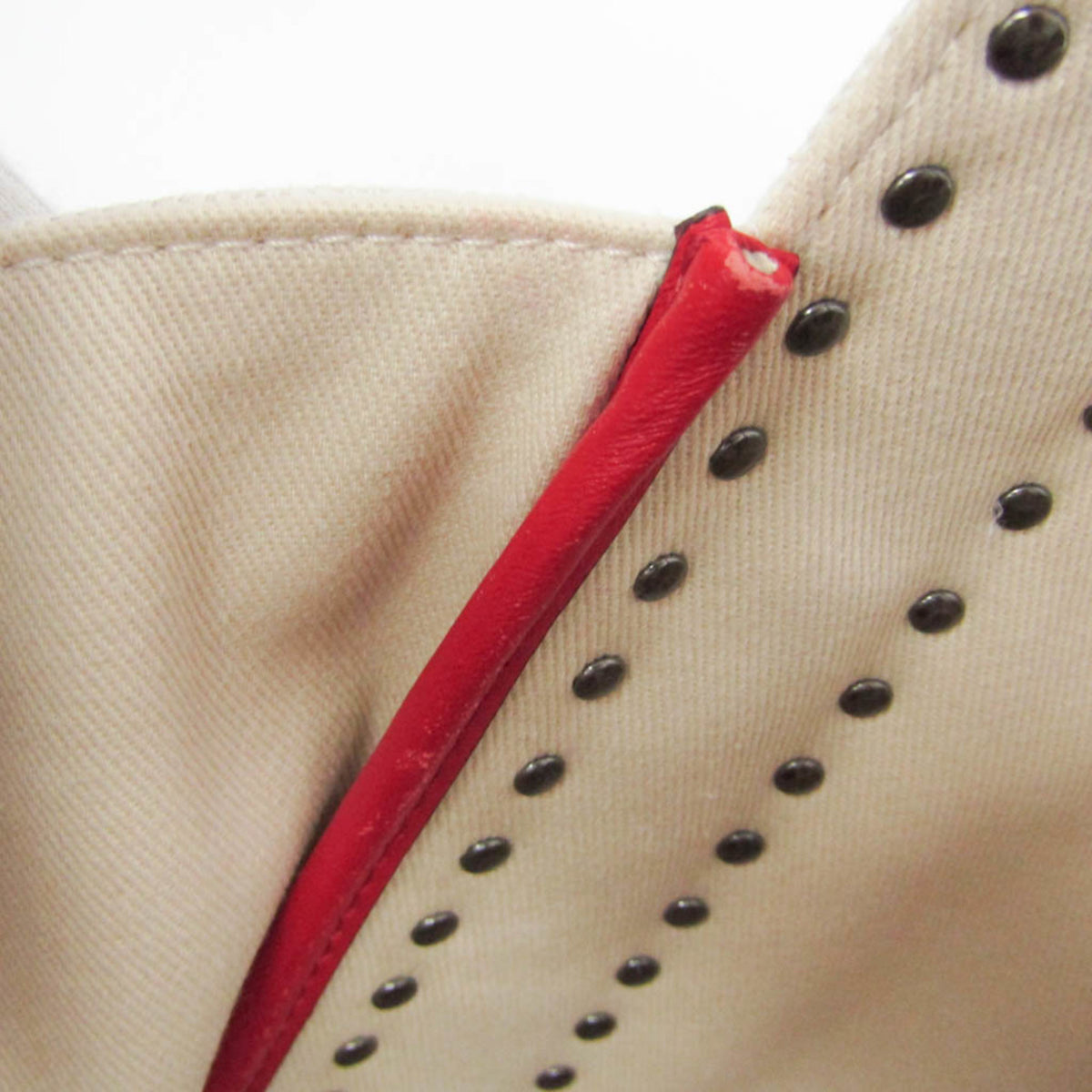 Valentino Garavani Atelier 01 Studded Canvas, Red, Canvas, Tote Bag