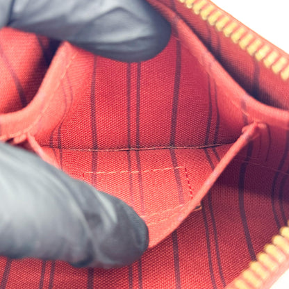 Louis Vuitton Multi Pochette Accessoires Pouch Monogram Empreinte Giant, Red, Leather, Clutch