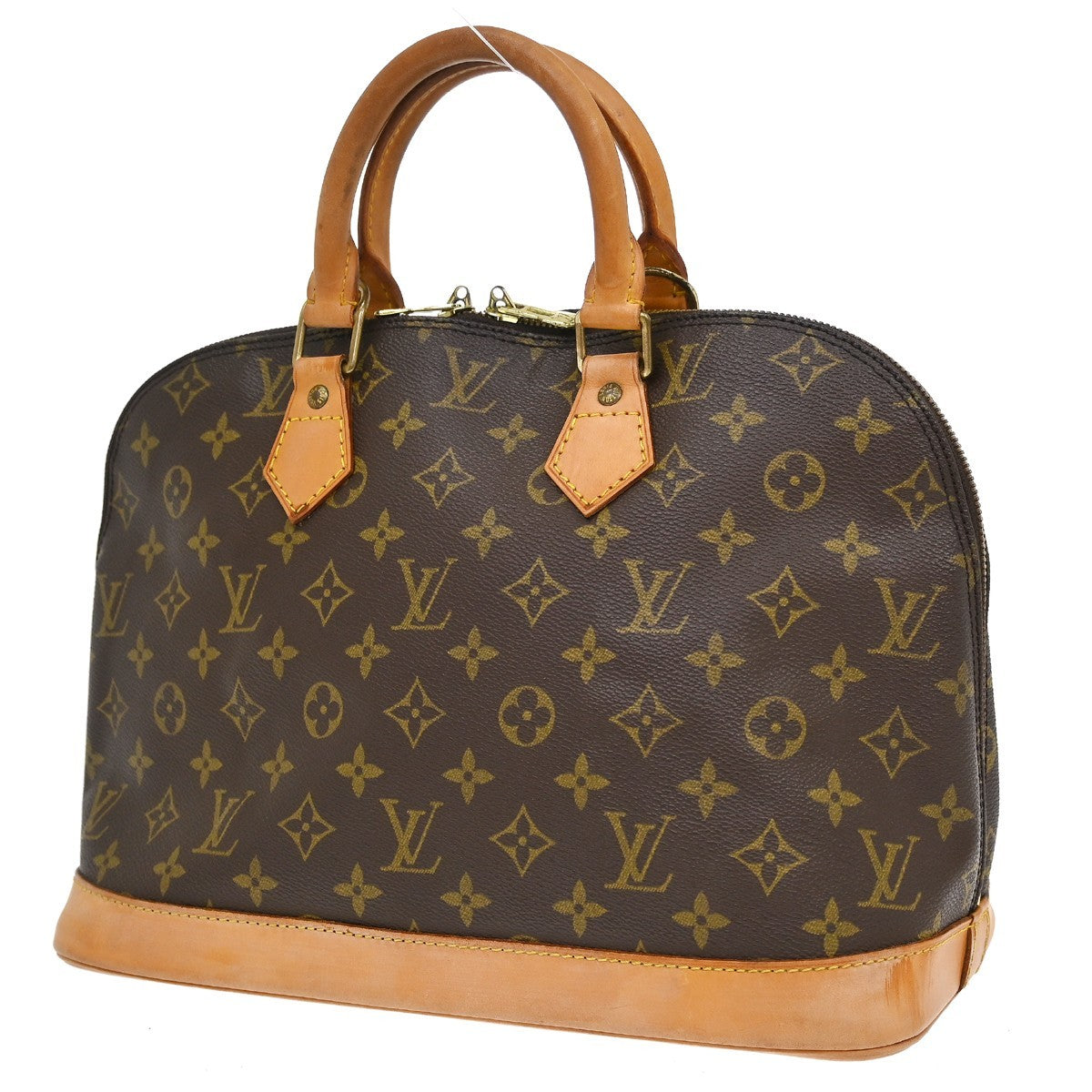 Louis Vuitton Alma Monogram, Brown, Canvas, Handbag
