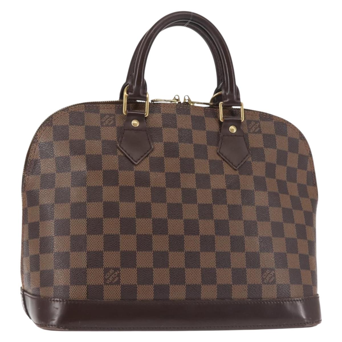 Louis Vuitton Alma Handbag Damier, BROWN, CANVAS, Handbag