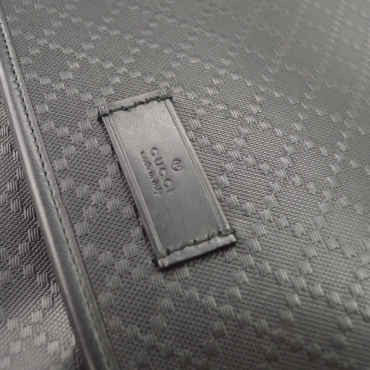 Gucci Lux Flap Messenger Diamante Leather, Black, Leather, Shoulder Bag