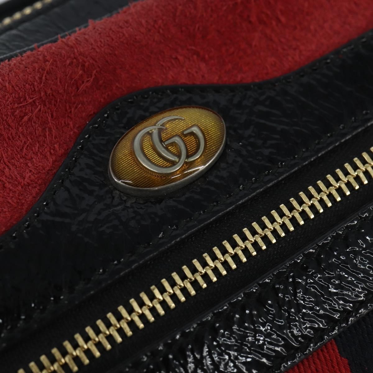 Gucci Ophidia Suede, Red, Suede, Shoulder Bag