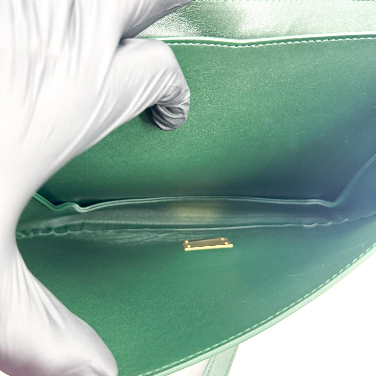 Bottega Veneta Mount Leather, Green, Leather, Shoulder Bag