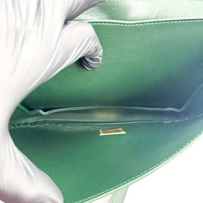 Bottega Veneta Mount Leather, Green, Leather, Shoulder Bag