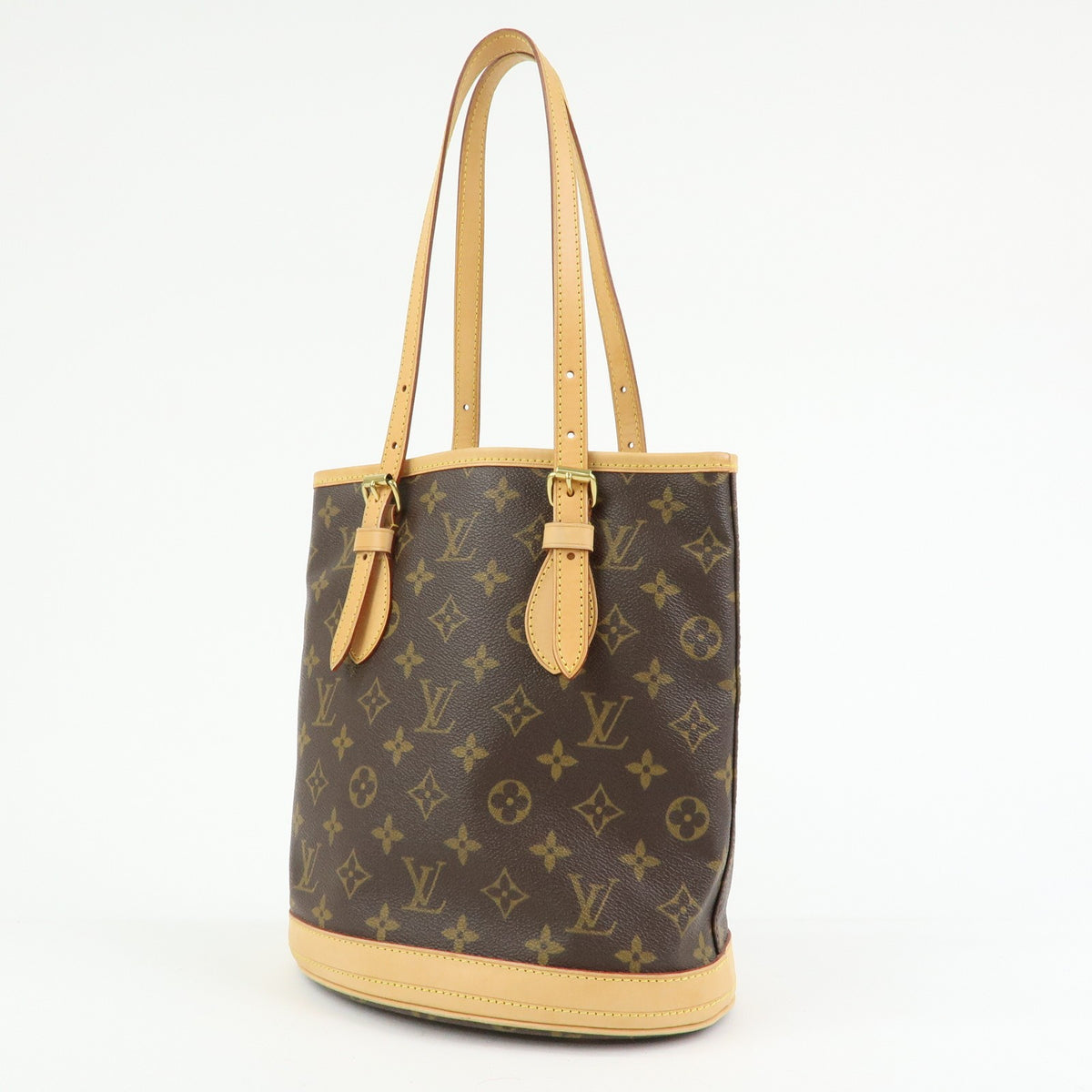 Louis Vuitton Petit Bucket Monogram Canvas, Brown, Canvas, Handbag