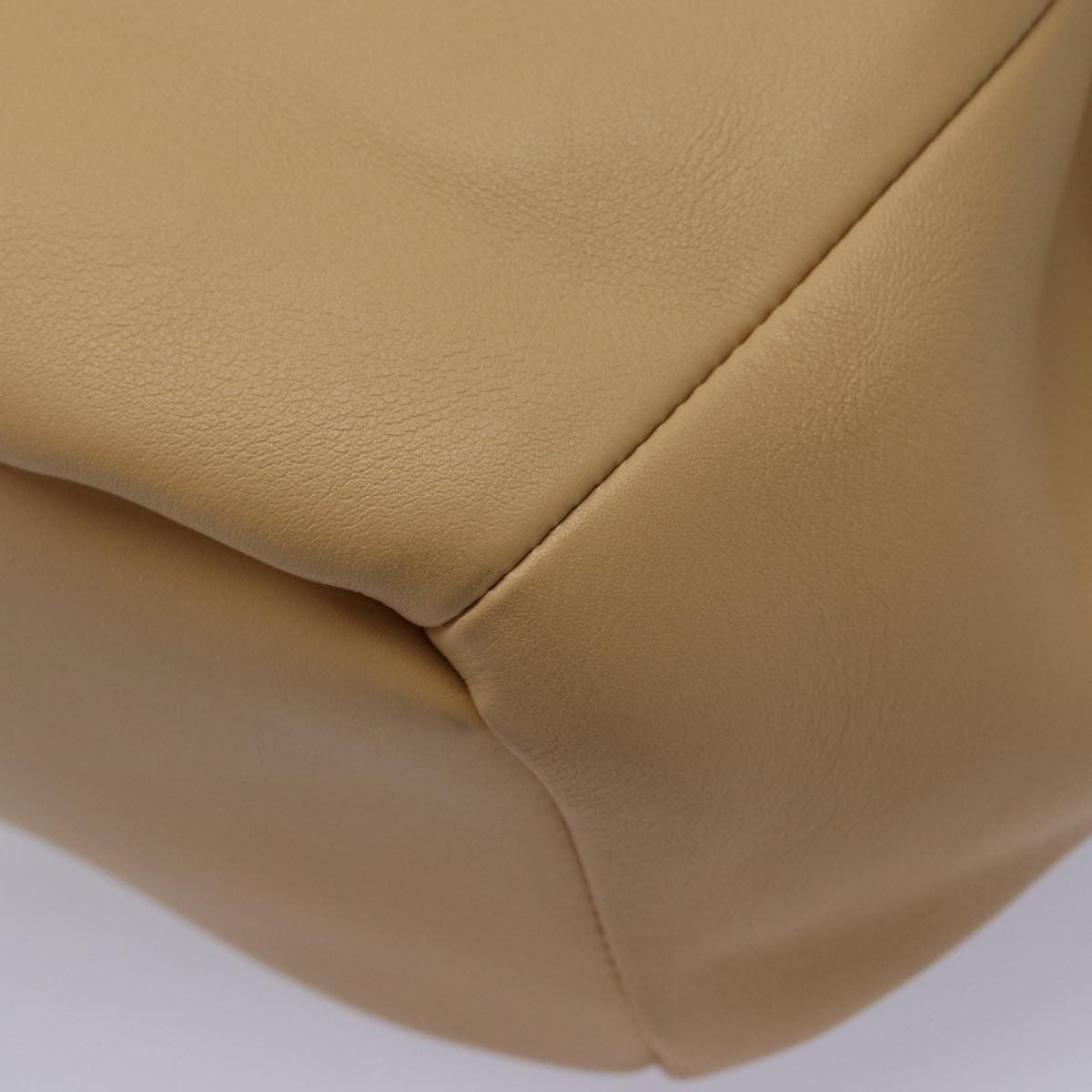 Bottega Veneta Beak Leather, Beige, Leather, Tote Bag