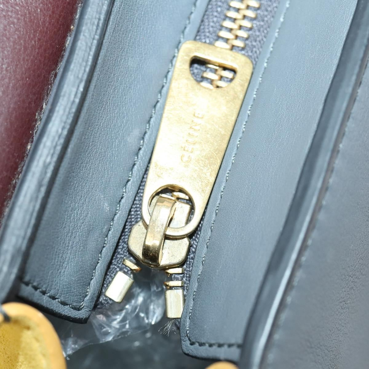 Celine Tricolor Trapeze Leather, Multicolour, Leather, Handbag