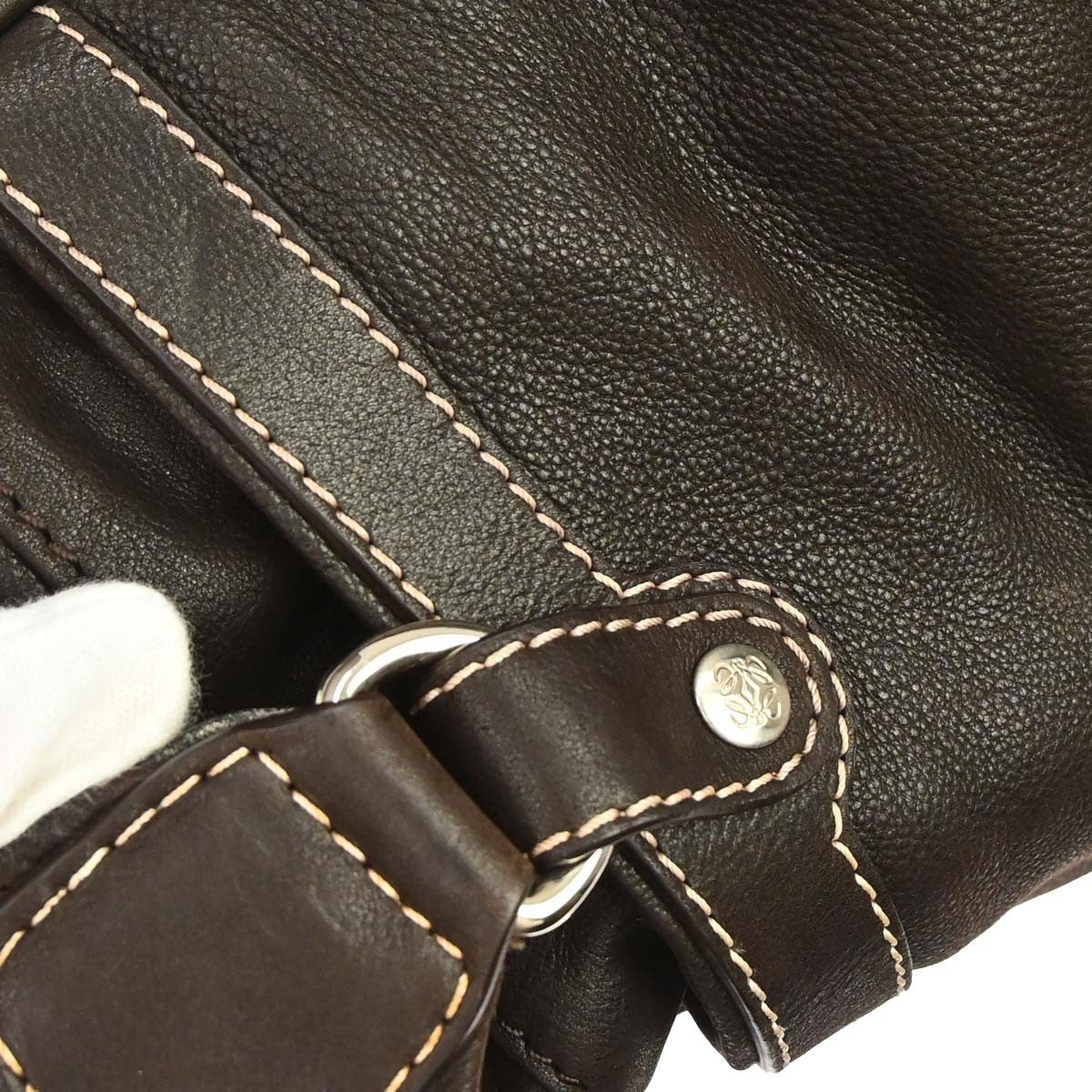 Loewe Anagram Bag leather, Brown, Leather, Handbag