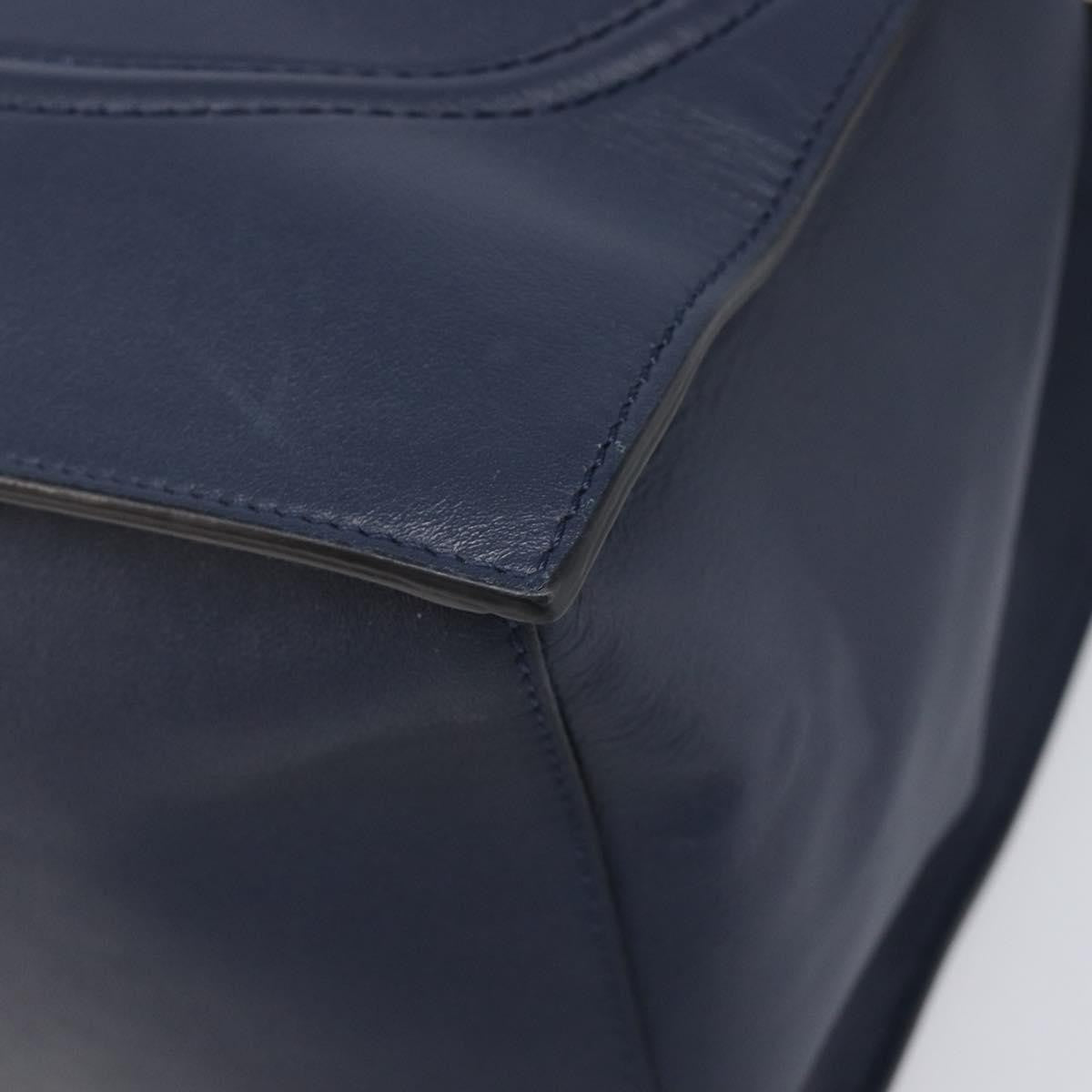 Valentino Garavani VLogo Convertible Shopper Leather, Navy, Leather, Tote Bag