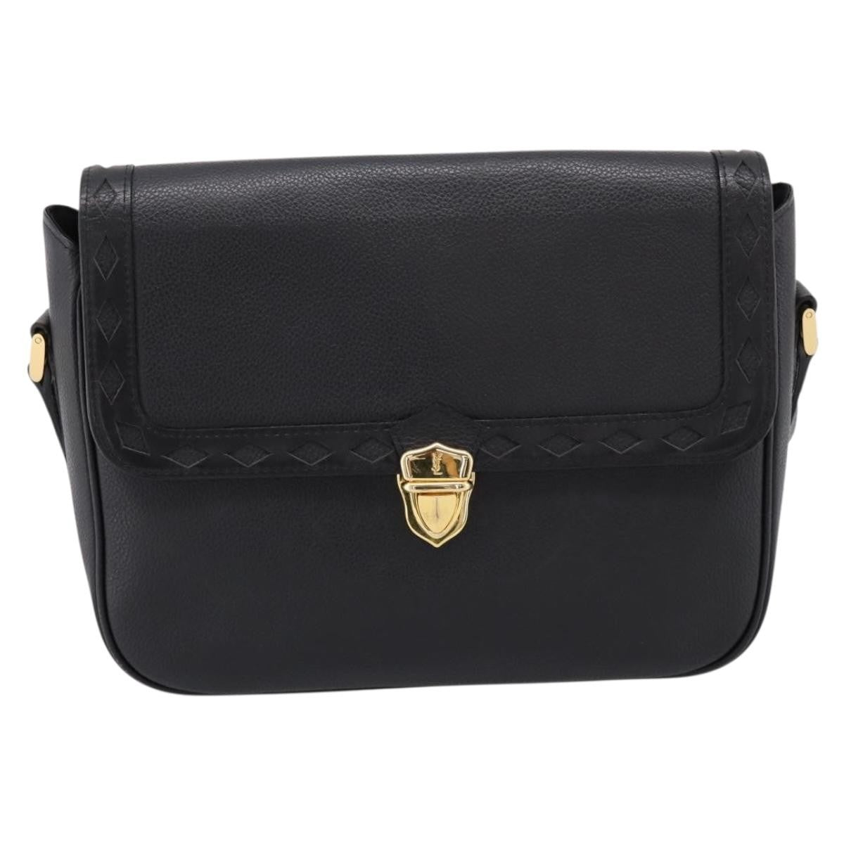 Saint Laurent Vintage Shoulder bag leather, Black, Leather, Shoulder Bag