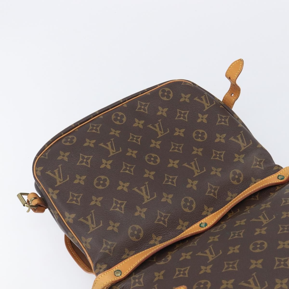 Louis Vuitton Saumur Monogram Canvas, Brown, Canvas, Shoulder Bag
