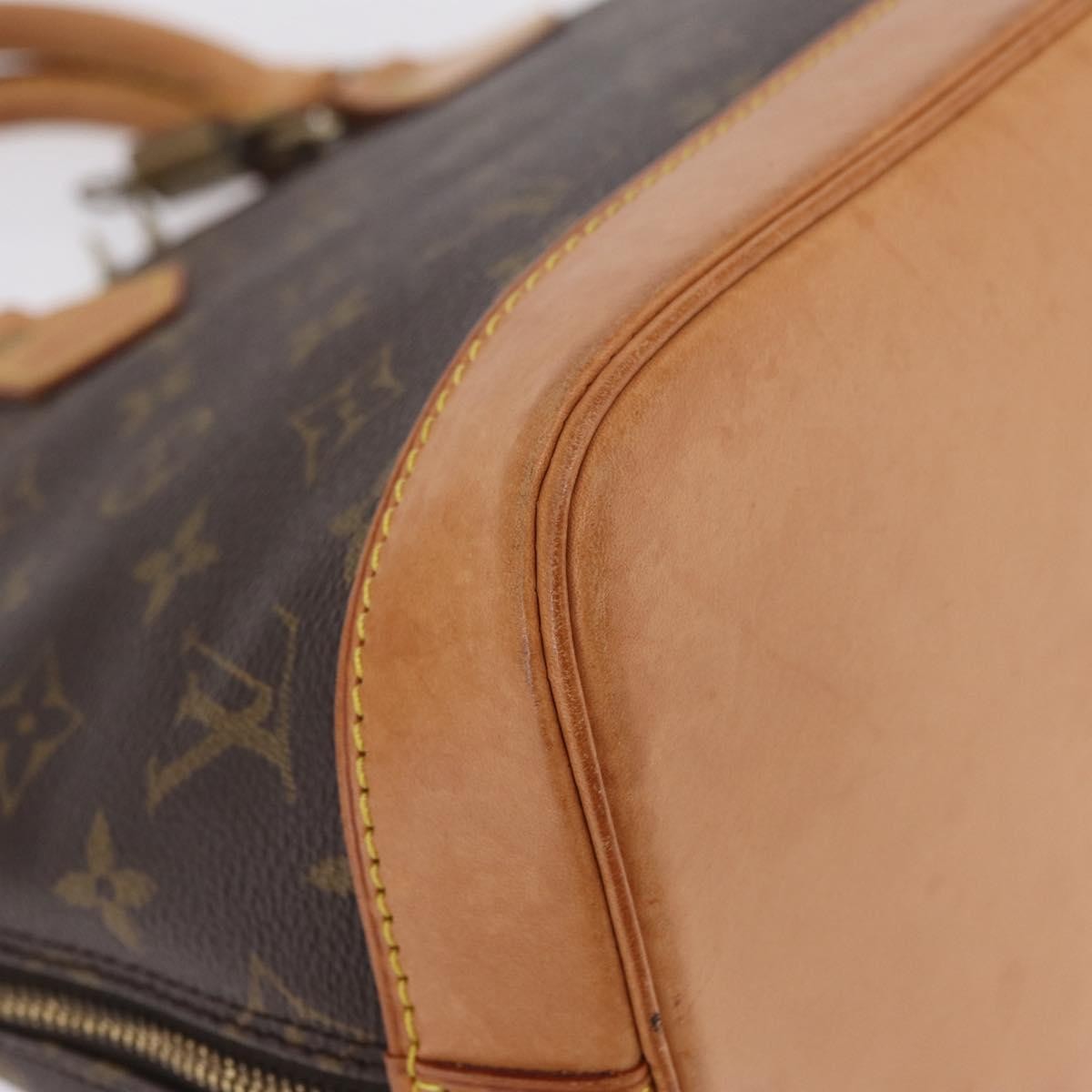 Louis Vuitton Alma Monogram Canvas, Brown, Canvas, Handbag