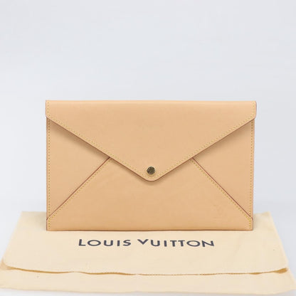 Louis Vuitton Rivets Envelope Clutch Leather, Beige, Leather, Clutch