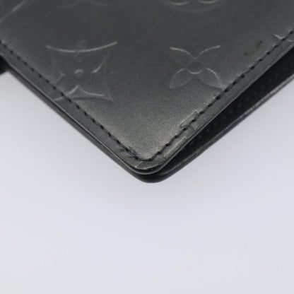 Louis Vuitton Agenda Cover Patent Leather, Black, Canvas, Wallet