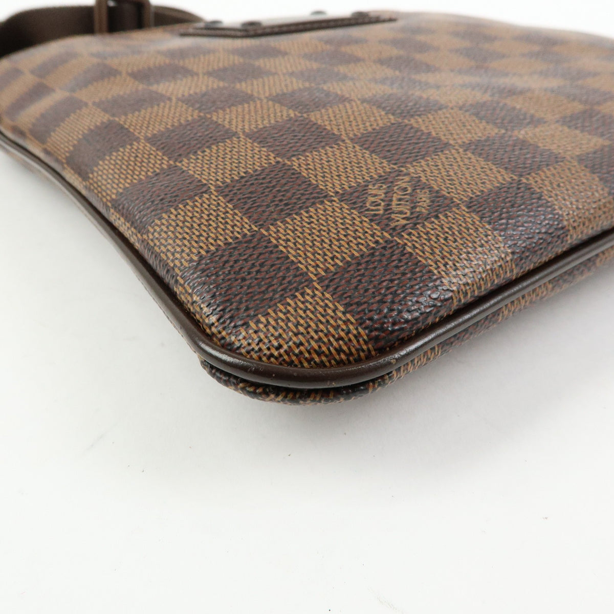 Louis Vuitton Brooklyn Pochette Plate Damier, Brown, Canvas, Clutch