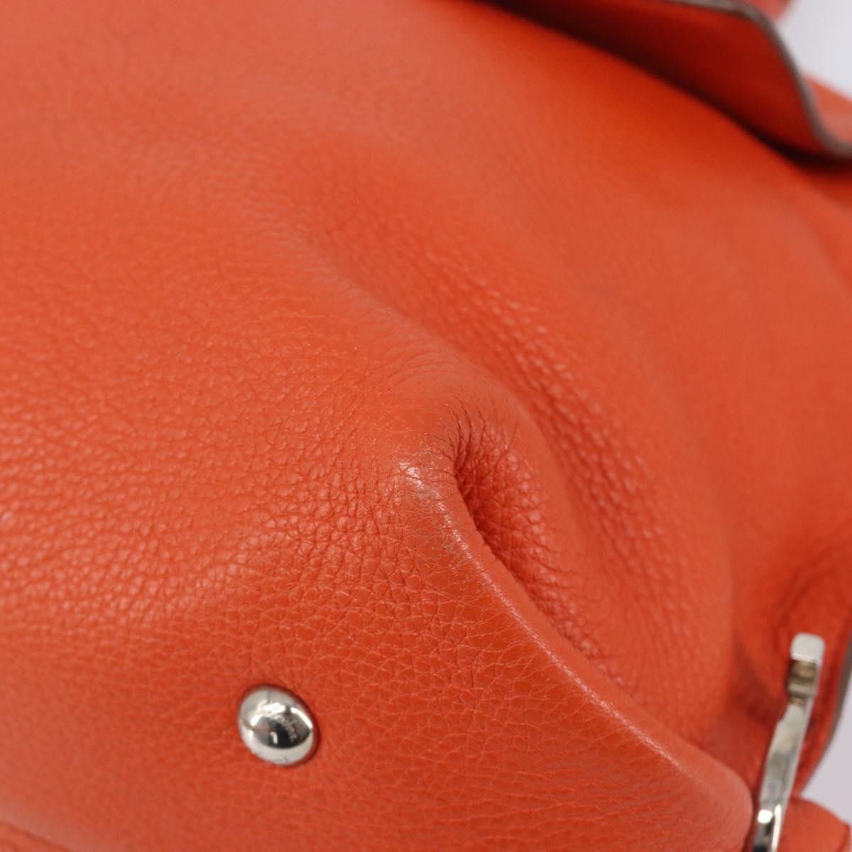 Salvatore Ferragamo Soft Sofia Leather, Orange, Leather, Tote Bag