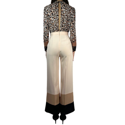 ELISABETTA FRANCHI Wide Leg Flared Jumpsuit