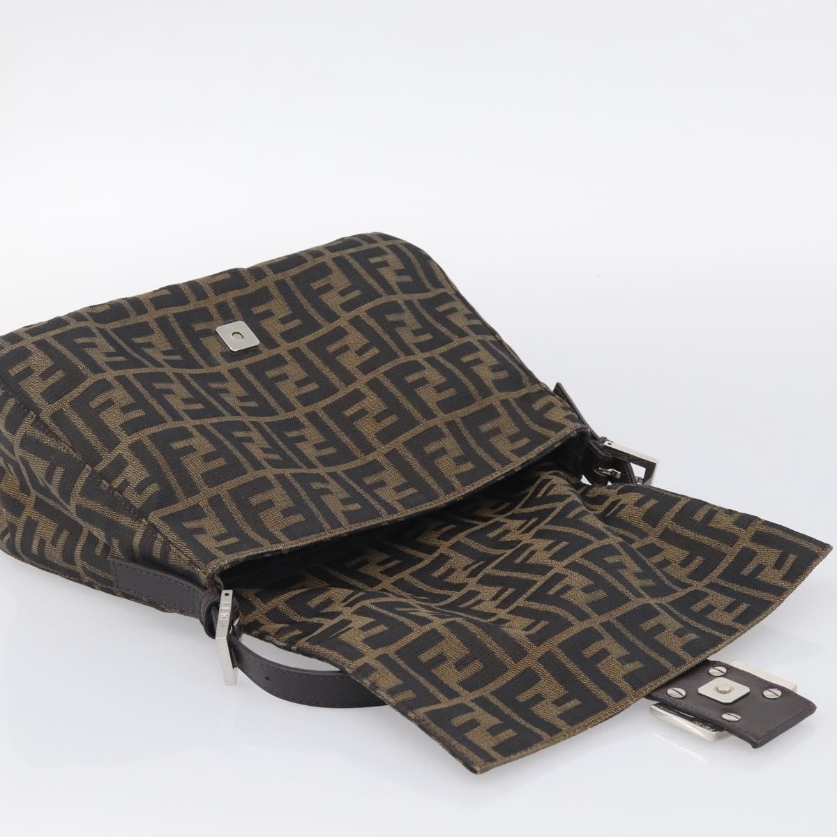Fendi Mamma Baguette Zucca Jacquard Velvet, Multicolour, Canvas, Shoulder Bag