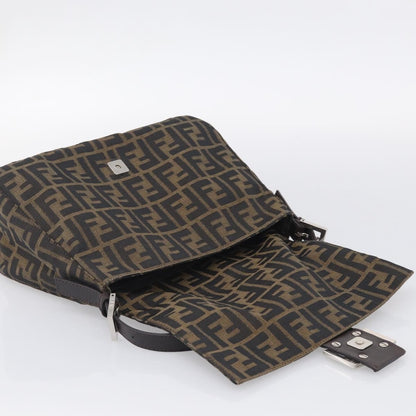 Fendi Mamma Baguette Zucca Jacquard Velvet, Multicolour, Canvas, Shoulder Bag