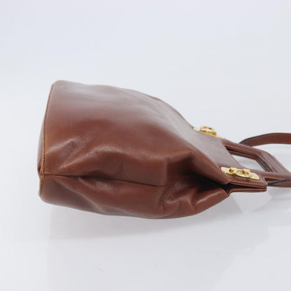 Salvatore Ferragamo Wanda Leather, Brown, Leather, Handbag