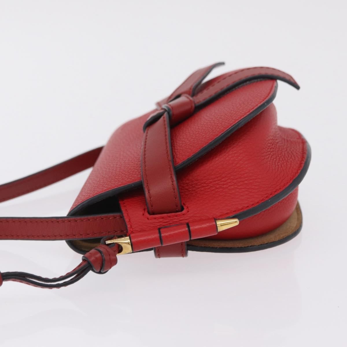 Loewe Metal Gate Leather, Red, Leather, Shoulder Bag