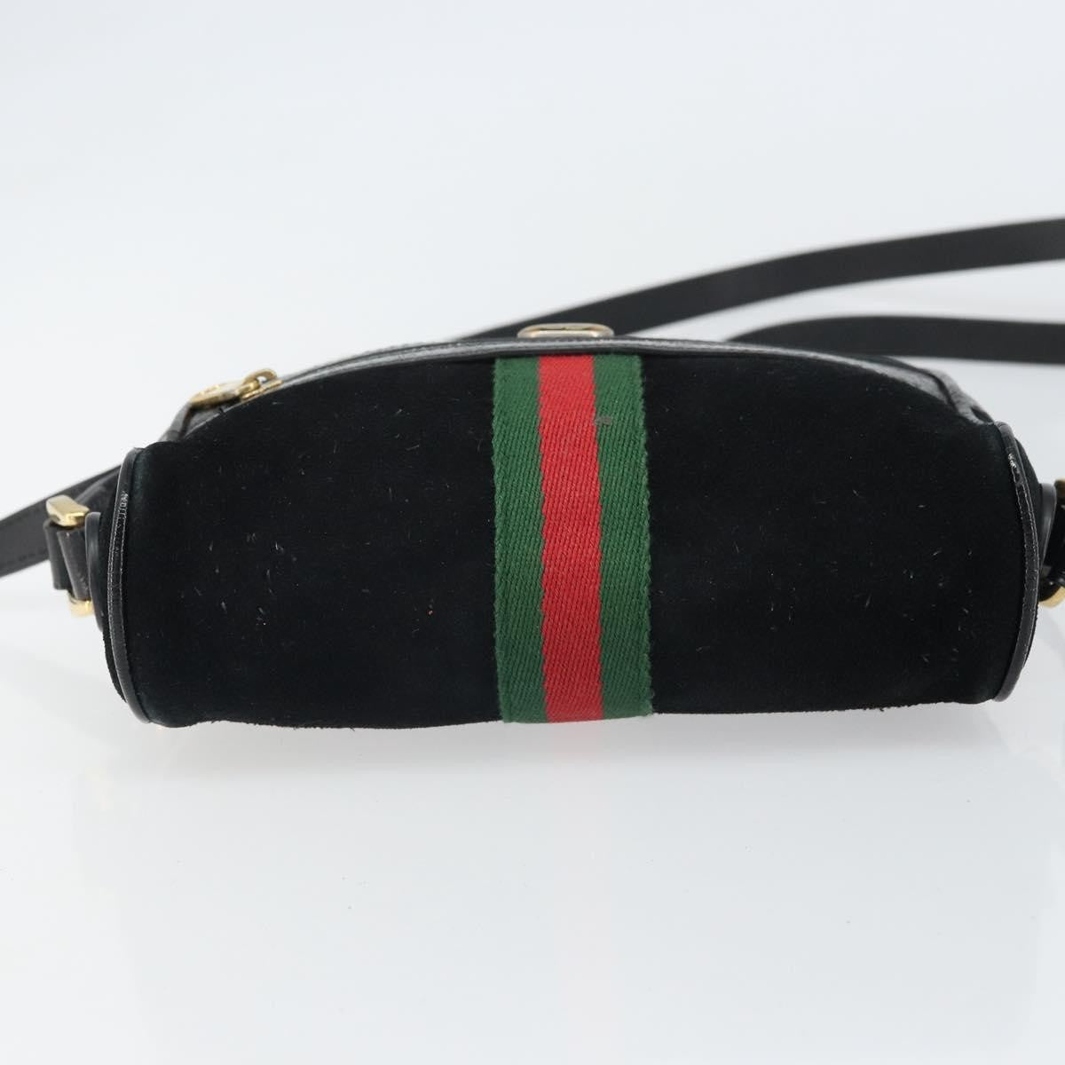 Gucci Ophidia Suede, Black, Suede, Shoulder Bag
