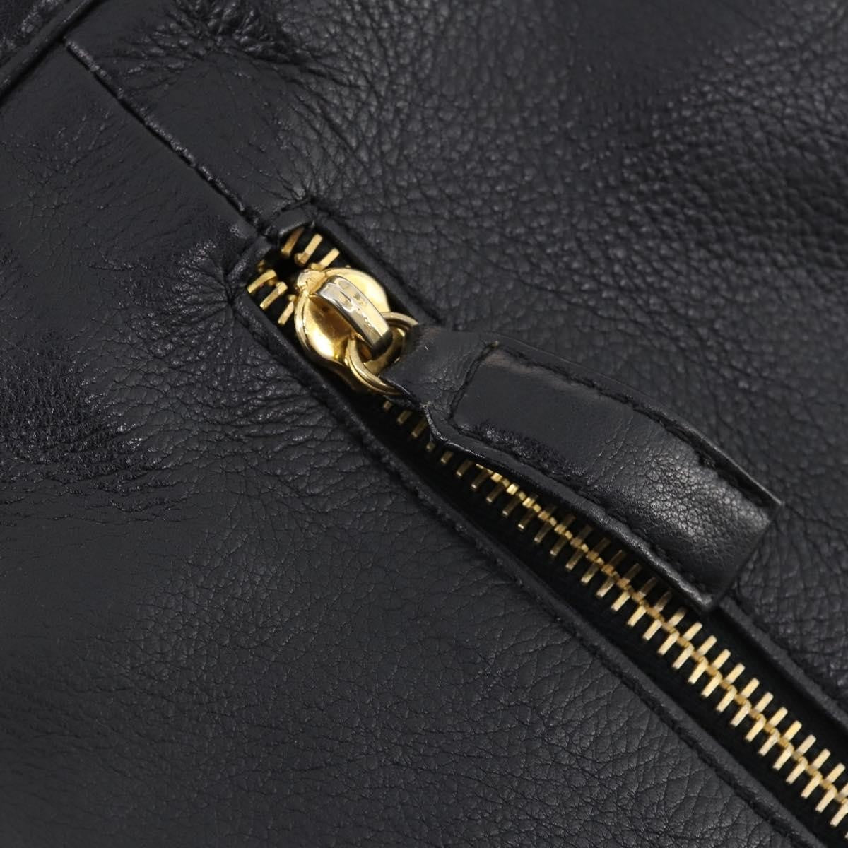 Versace Vintage Leather, Black, Leather, Shoulder Bag