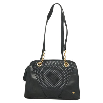 Bally Vintage Quilted leather, Black, Leather, Handbag