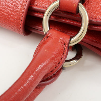 Miu Miu Madras Convertible Lock Leather, Red, Leather, Tote Bag